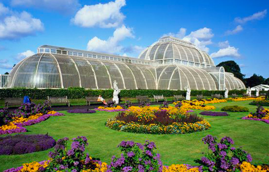 Les serres des jardins botaniques Kew Gardens de Londres