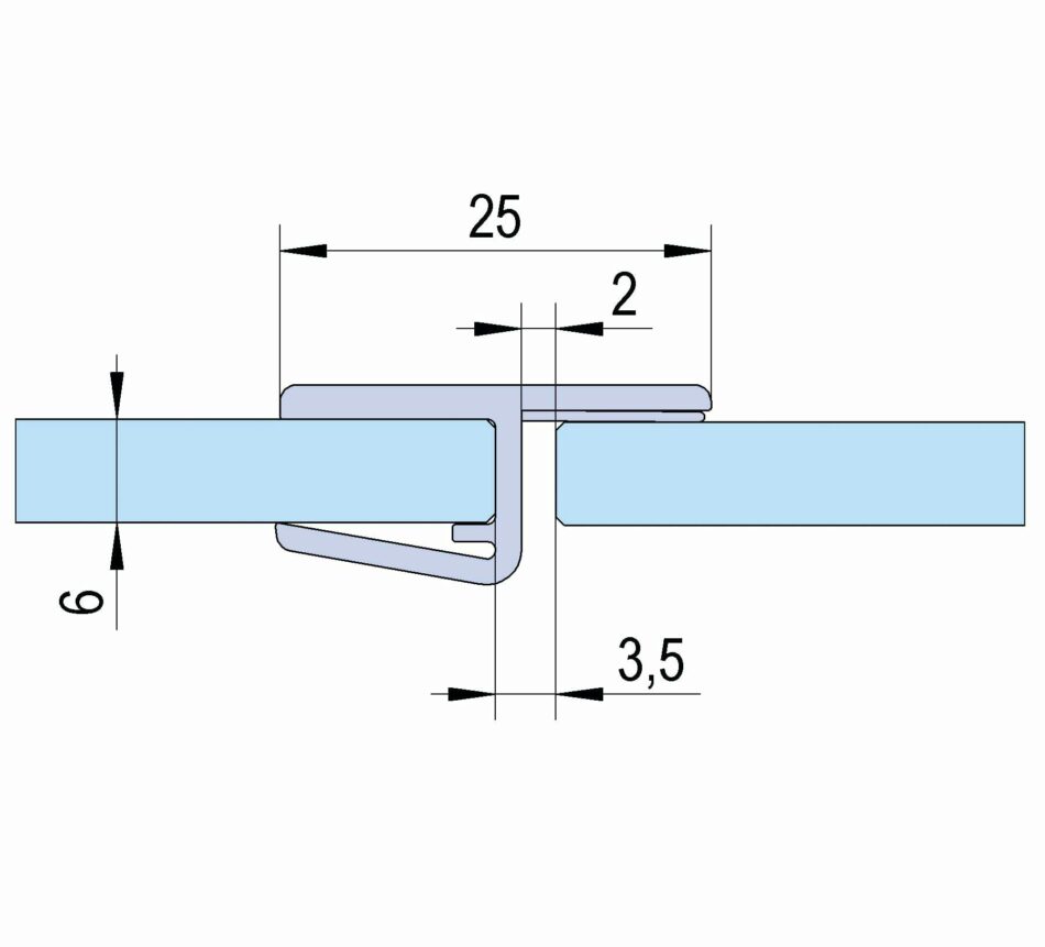 Joint translucide bas de porte 2 lèvres