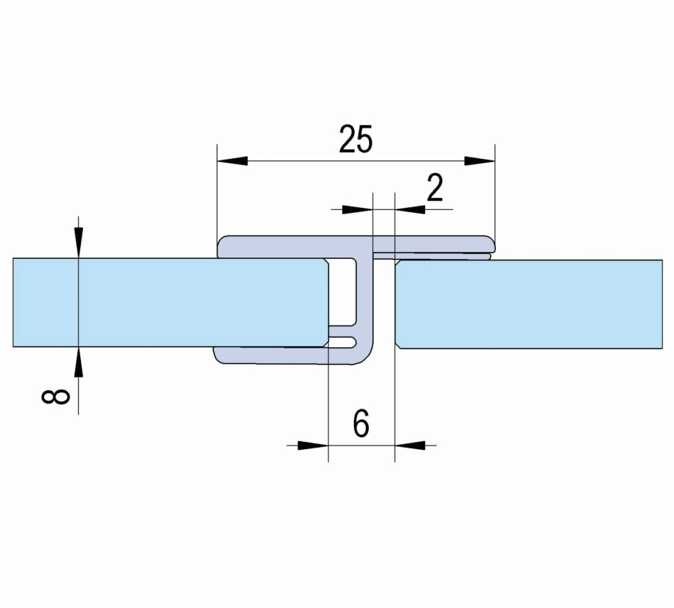 Joint translucide bas de porte 2 lèvres