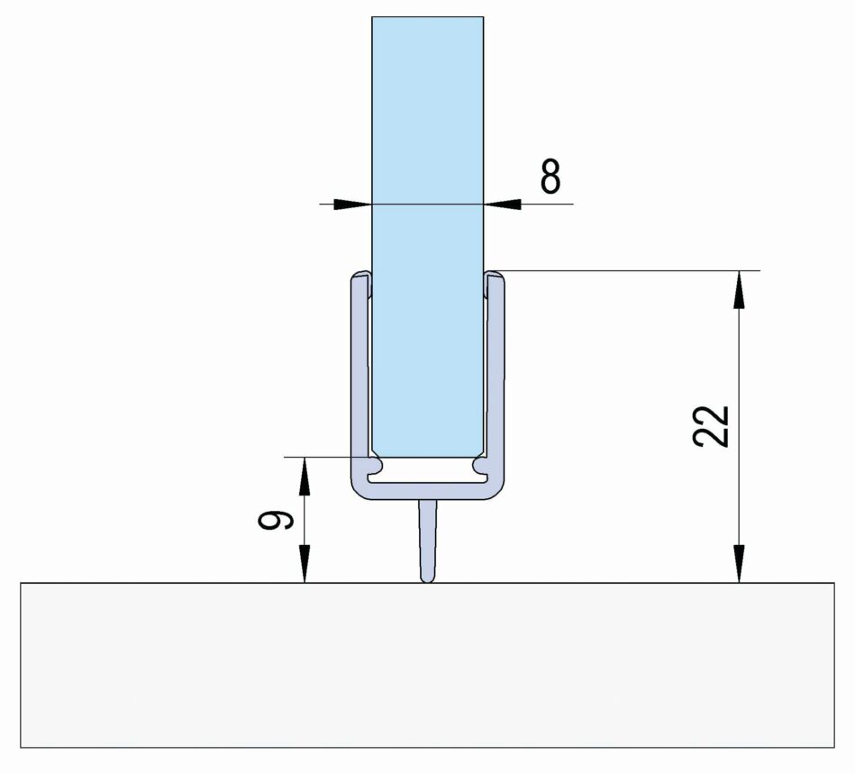 Joint translucide bas de porte 1 lèvre