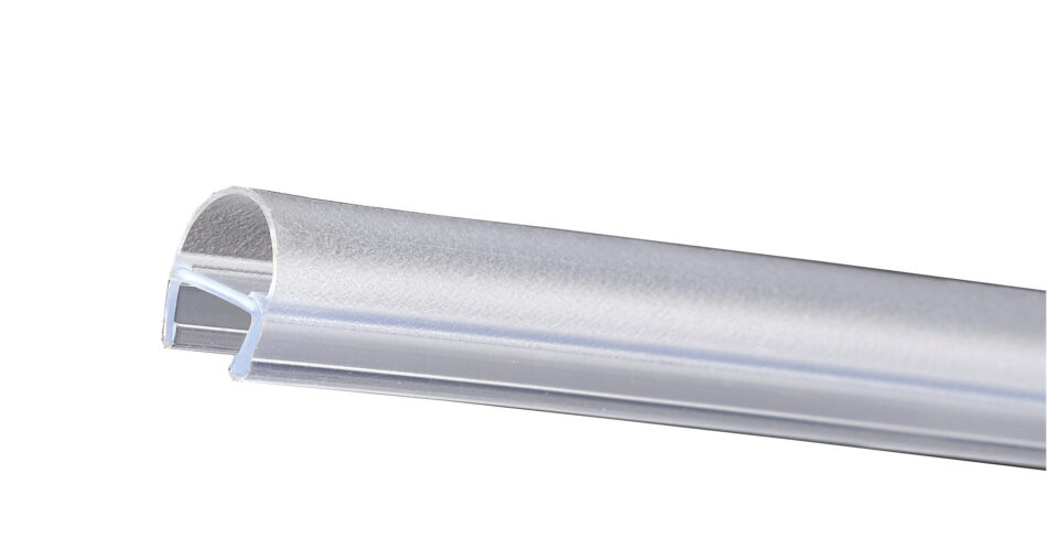 Joint translucide avec bourrelet longueur 2200 mm (verre 8 mm) masse réduite