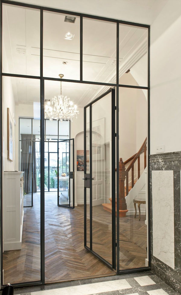 Porte d'intérieur vitrée en bois modèle Aline  Portes vitrées intérieures,  Salon en bois, Escaliers interieur