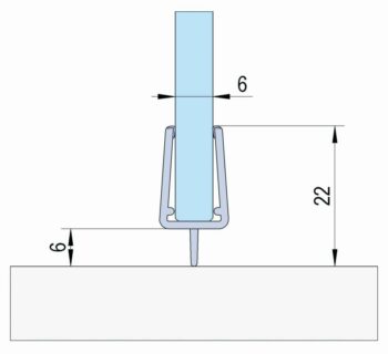 Joint translucide bas de porte 1 lèvre