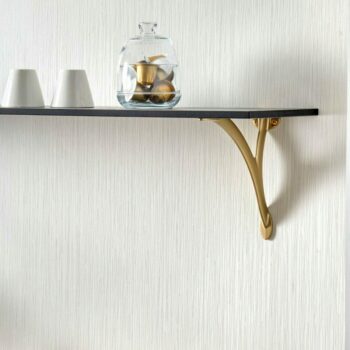 Support d'étagère doré mat - lot de 2