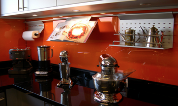 Crédence en verre sur mesure Orange Crédence verre sur mesure petit format
