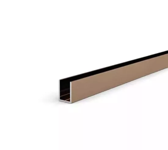 Profil de douche cuivre brossé 2.5ML / verre 6 et 8 mm