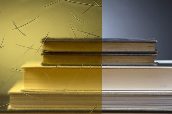 Verre Antique jaune Verre imprimé sur mesure
