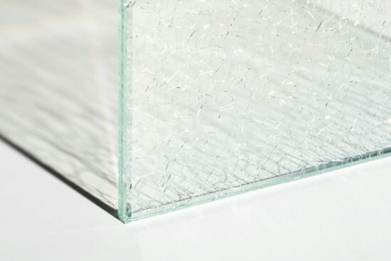 verre effet brisé Verre feuilleté trempé brisé