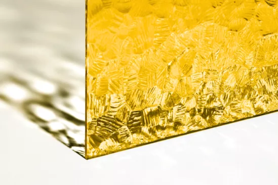 Verre texturé Monumental jaune 4 mm